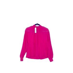 Sundry Pink Women’s Pink Size 2 Smocked Neck & Puffed Sleeve NWT